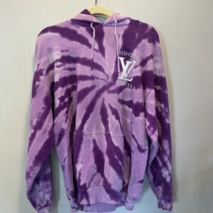 Purple Tie-Dye Men's Hoodie